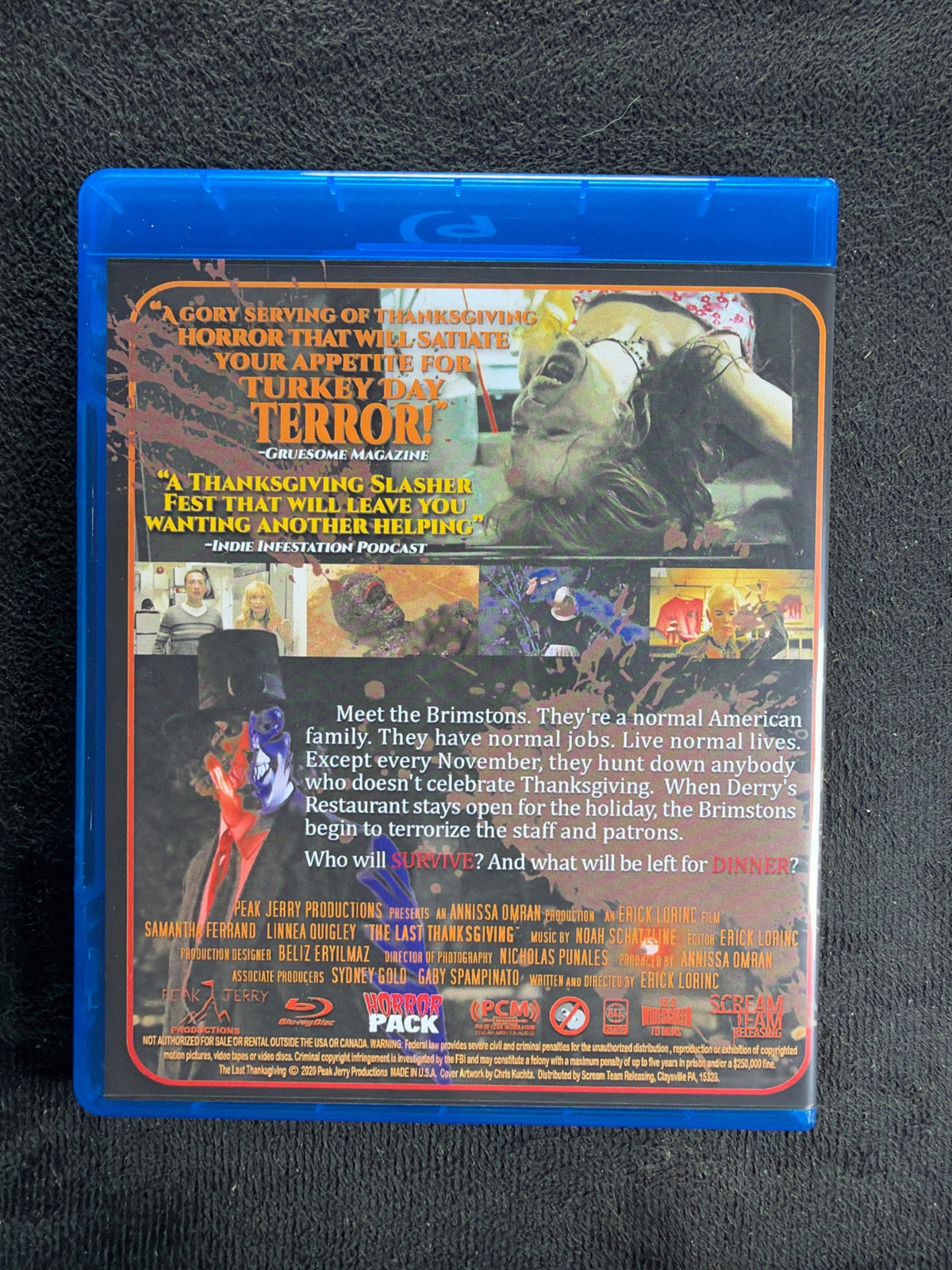 The Last Thanksgiving (Blu-ray, HorrorPack, 2020 Horror Classic, Widescreen)