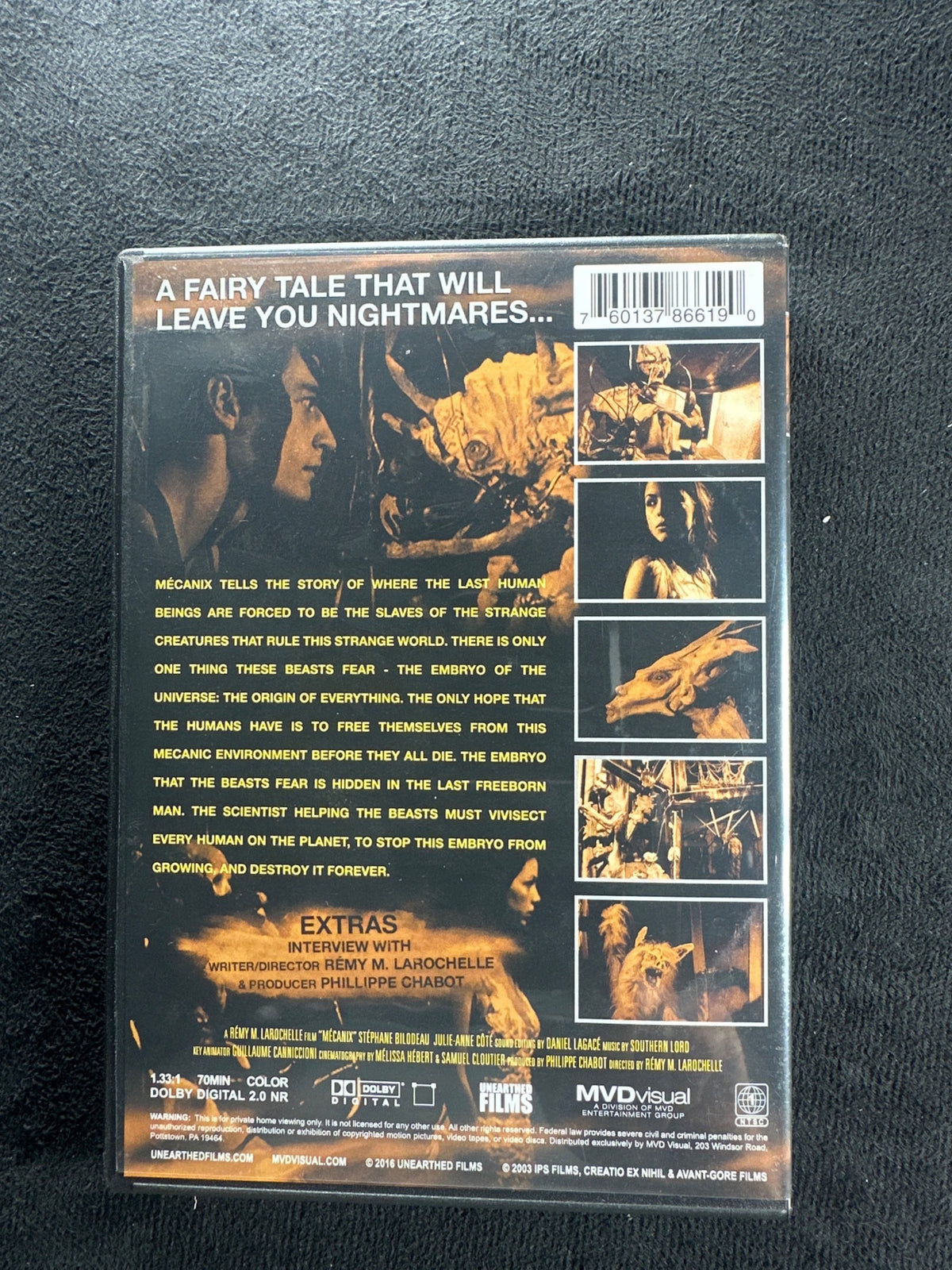 Mécanix (DVD, Unearthed Films, 2003 Obscure Horror Classic, OOP)