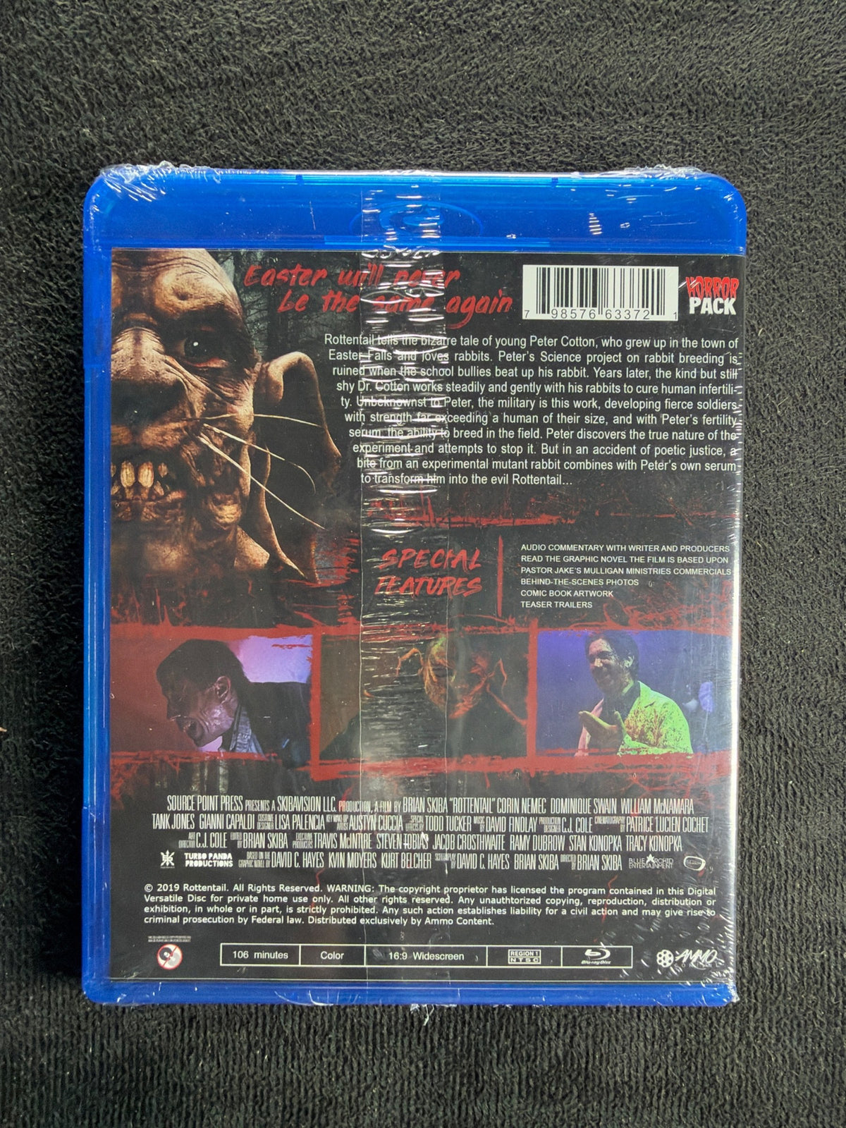 Rottentail (Blu-ray, HorrorPack, 2018 Horror, Widescreen, NEW/Sealed)