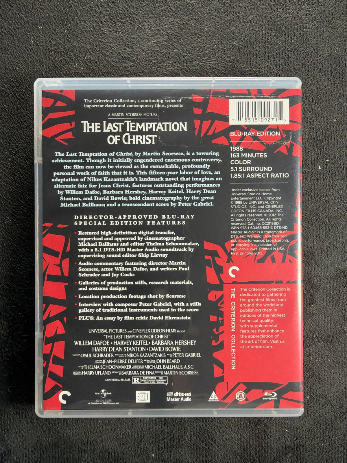 The Last Temptation of Christ (Blu-ray, Criterion Collection, Special Edition)