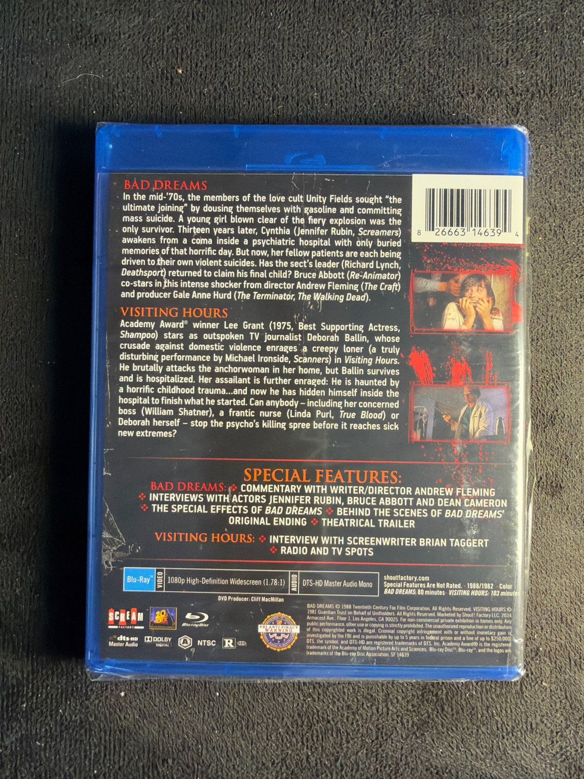 Bad Dreams / Visiting Hours (Blu-ray, Scream Factory, NEW/Sealed)