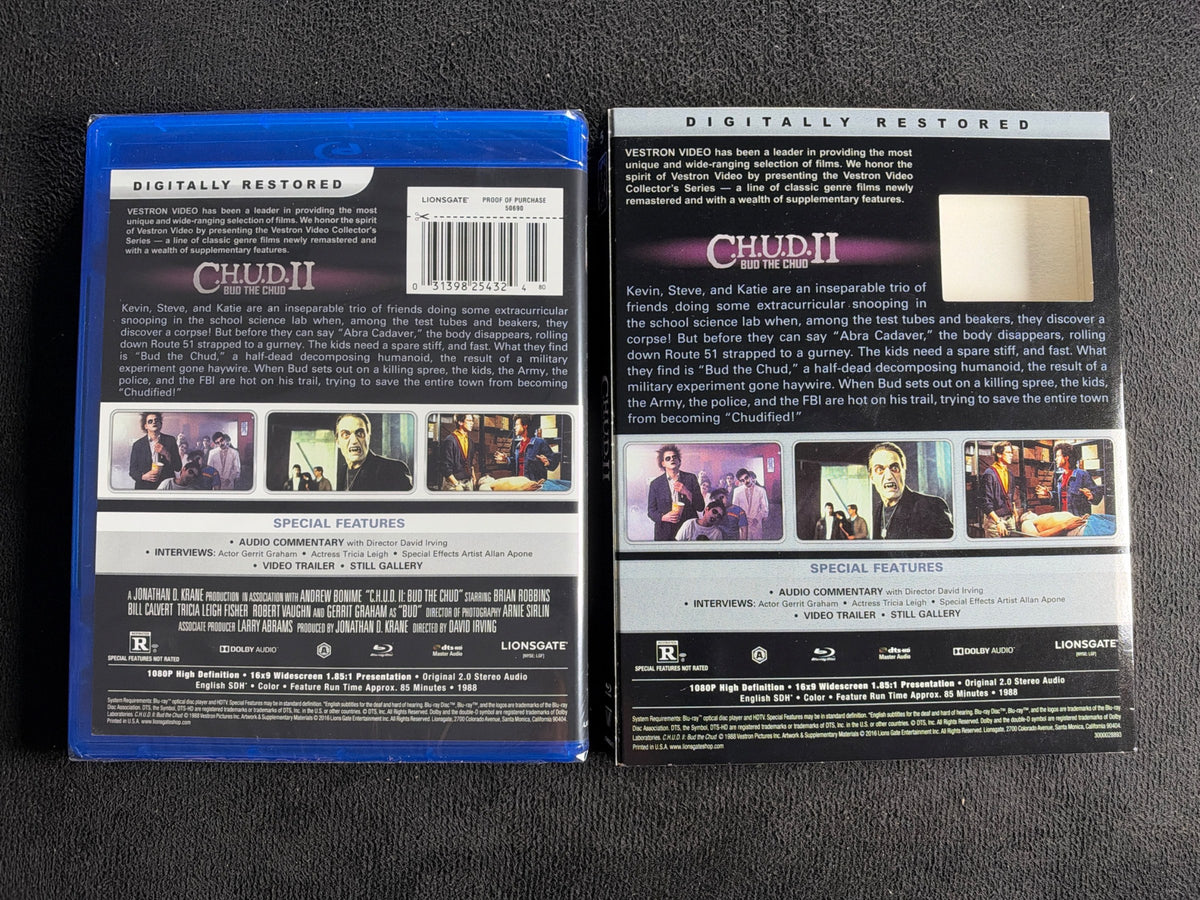 C.H.U.D. II: Bud the Chud (Blu-ray, Vestron Video, Slipcover, NEW/Sealed)