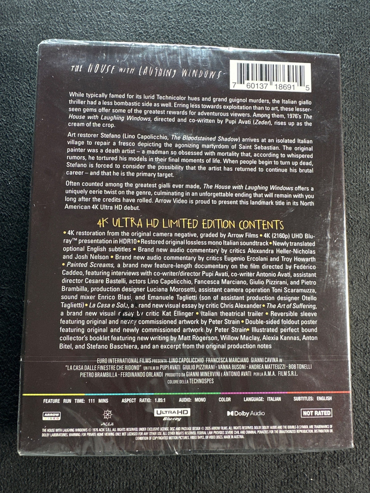 The House with Laughing Windows (4K UHD, Arrow Video, NEW/Sealed)