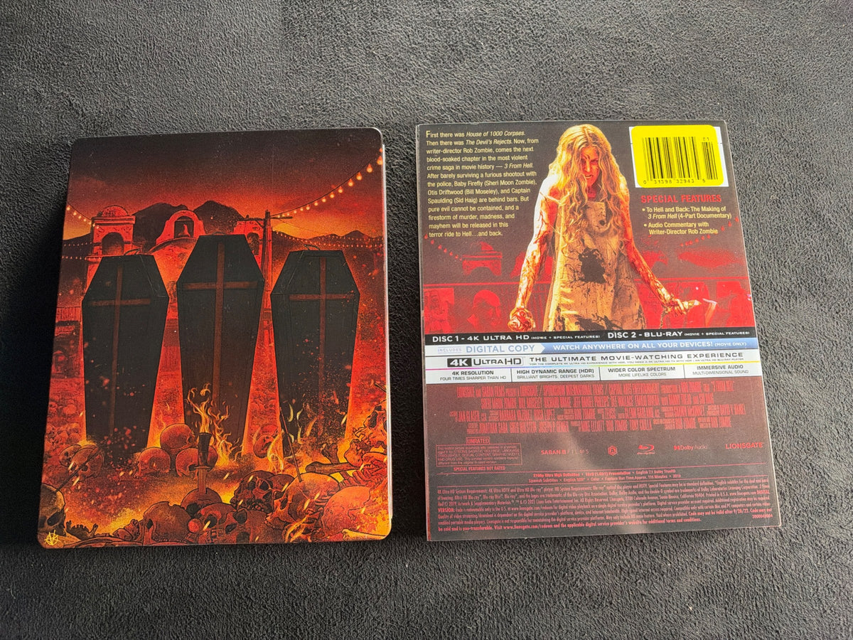 3 From Hell (4K UHD, Lionsgate Films, Steeelbook, Slipcover, No Digital)