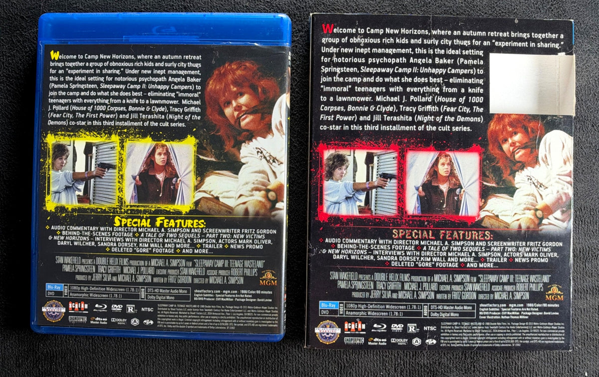 Sleepaway Camp III: Teenage Wasteland (Blu-ray, Scream Factory, Slipcover)