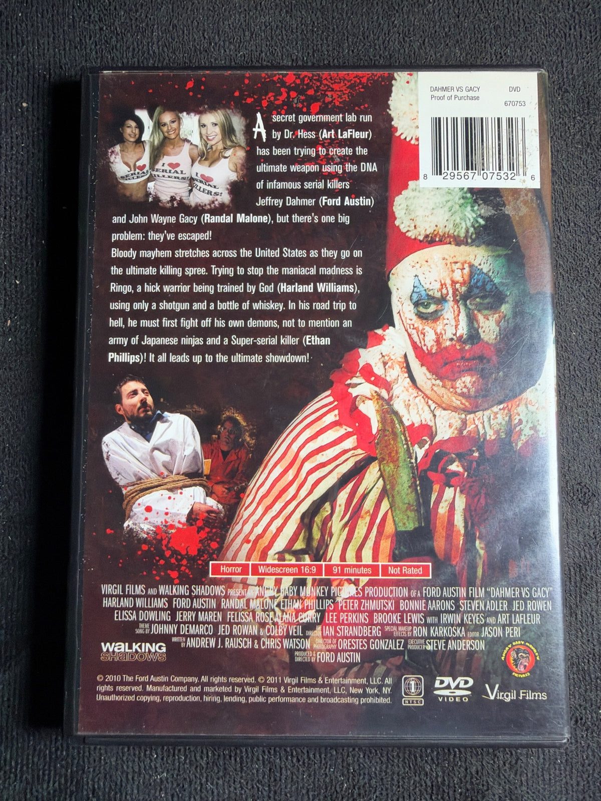Dahmer vs Gacy (DVD, Virgil Films, Classic Horror, Widescreen)