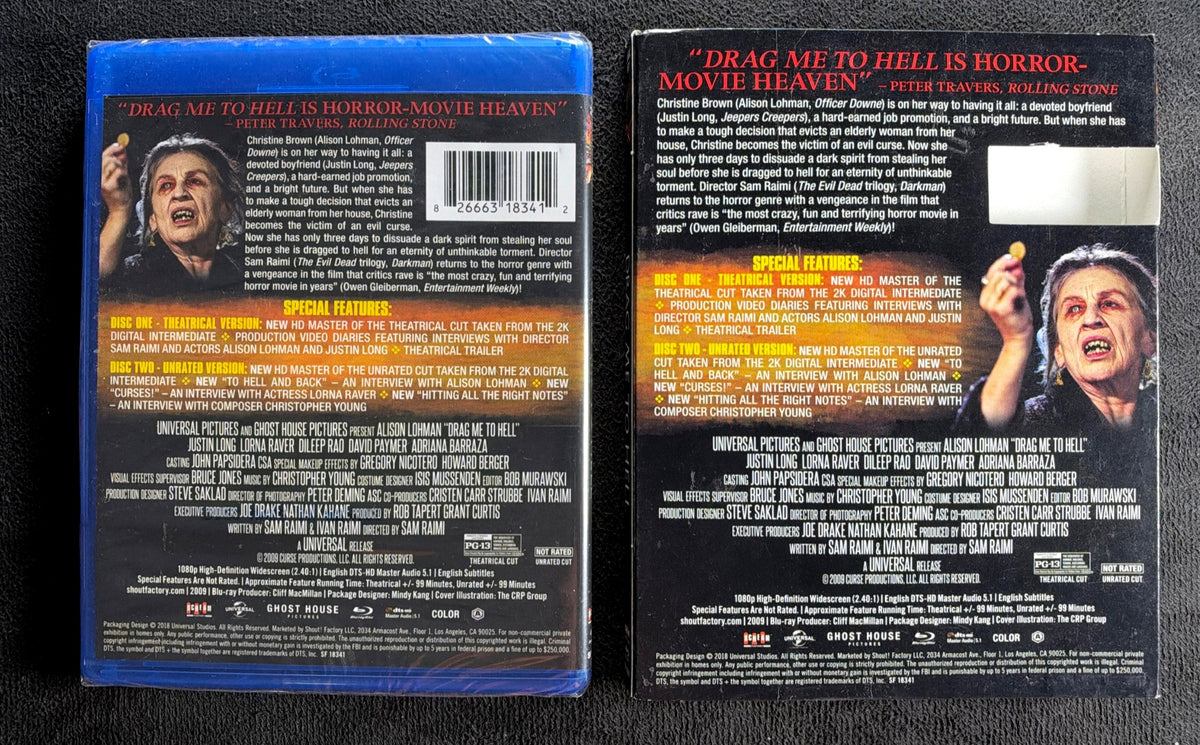 Drag Me to Hell (Blu-ray, Scream Factory, Slipcover, NEW/Sealed)