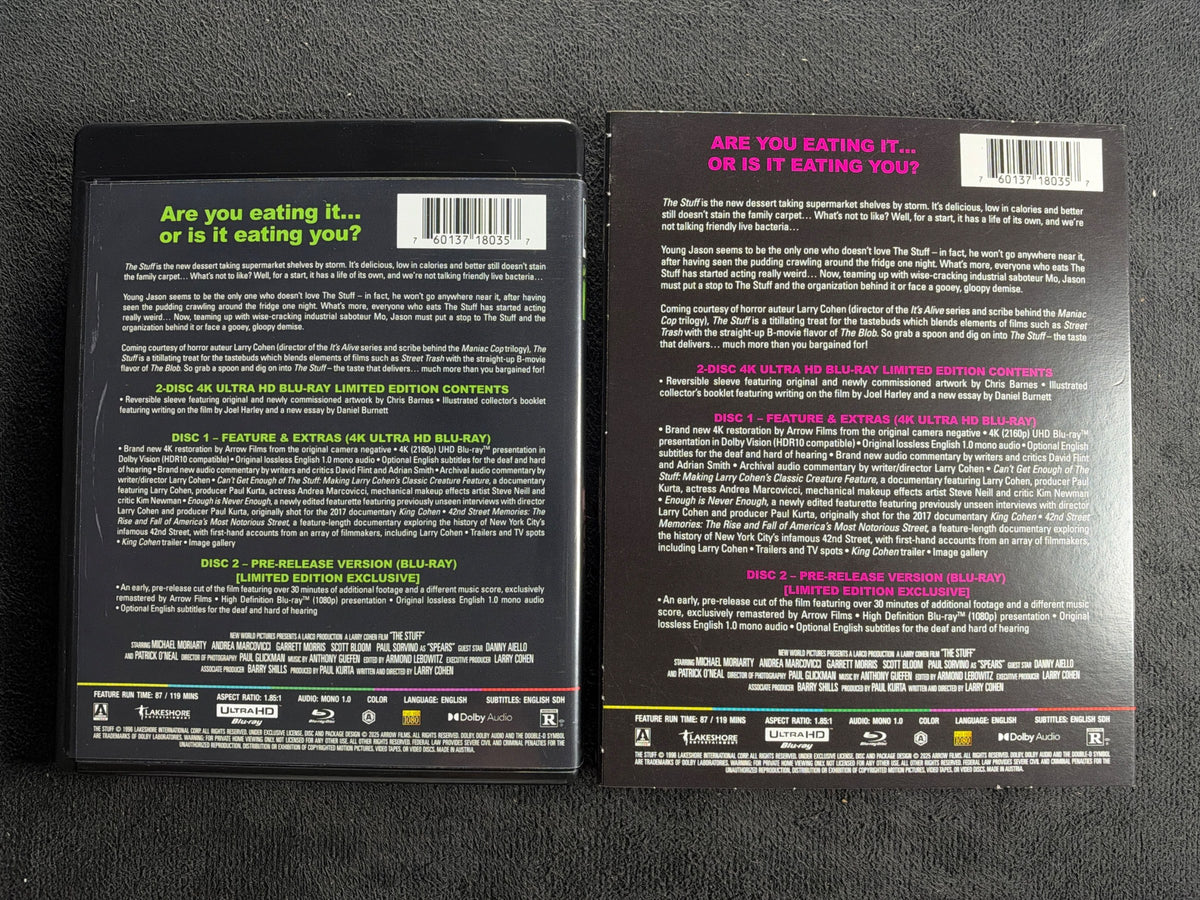 The Stuff (4K Ultra HD, Arrow Video, Slipcover, 80's Classic Horror)