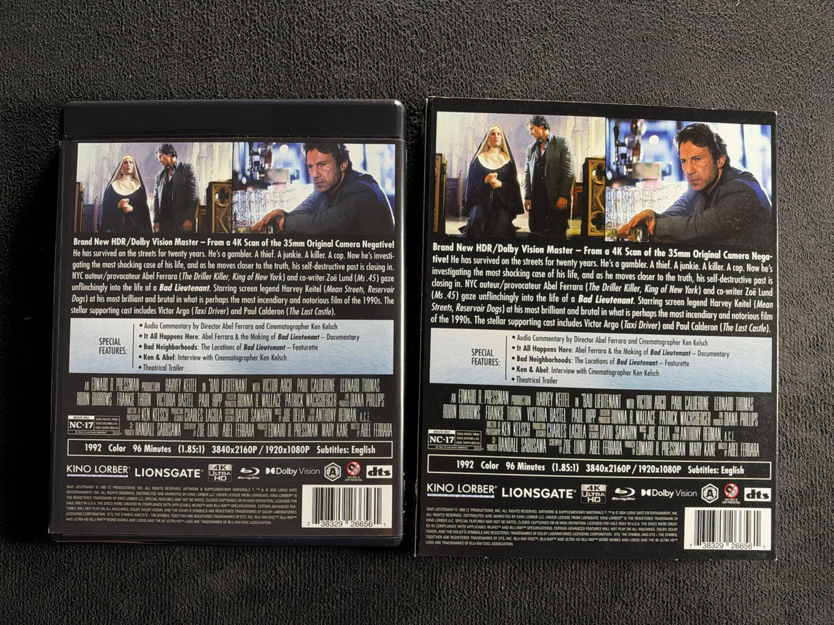 Bad Lieutenant (4K Ultra HD, Kino Lorber, Slipcover, 90's Classic Widescreen)