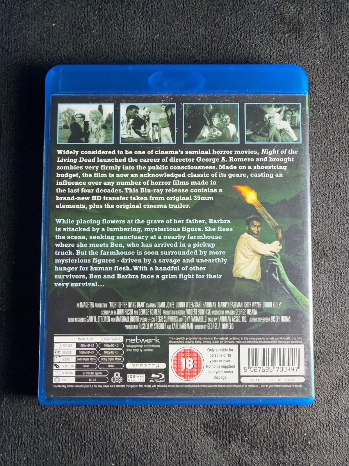 Night of the Living Dead (Blu-ray, Network, 60's Horror, Import, Region Free)