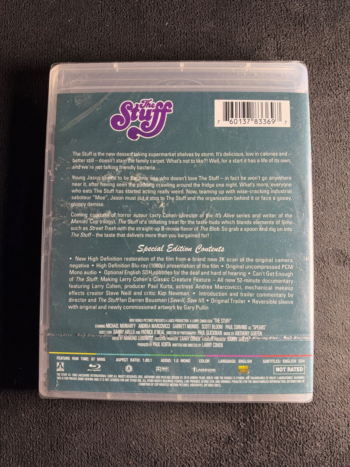 The Stuff (Blu-ray, Arrow Video, Special Edition, US Release, NEW/Sealed)