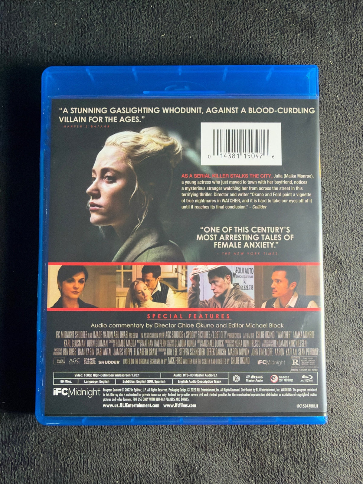 Watcher (Blu-ray, IFC Films, 2022 Horror, Widescreen)