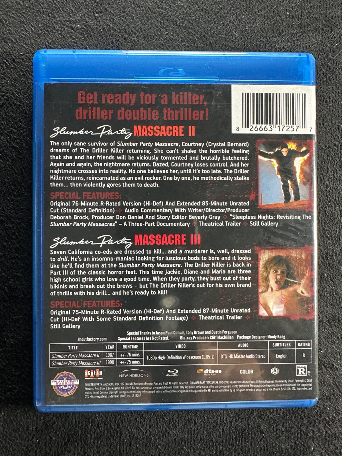 Slumber Party Massacre II & III (2 & 3) Blu-ray, Scream Factory, OOP)
