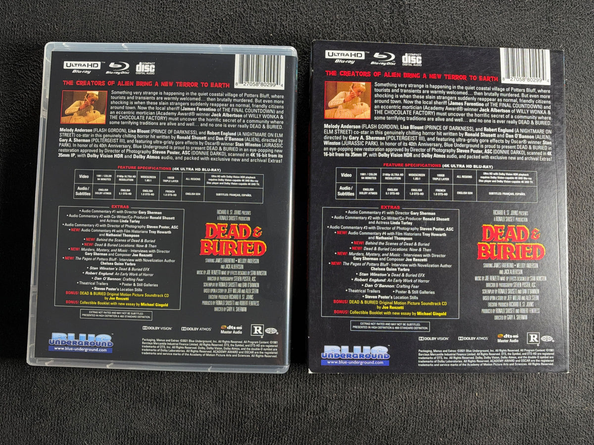 Dead & Buried (4K Ultra HD/CD/Blu ray, Blue Underground, Rare, Slipcover