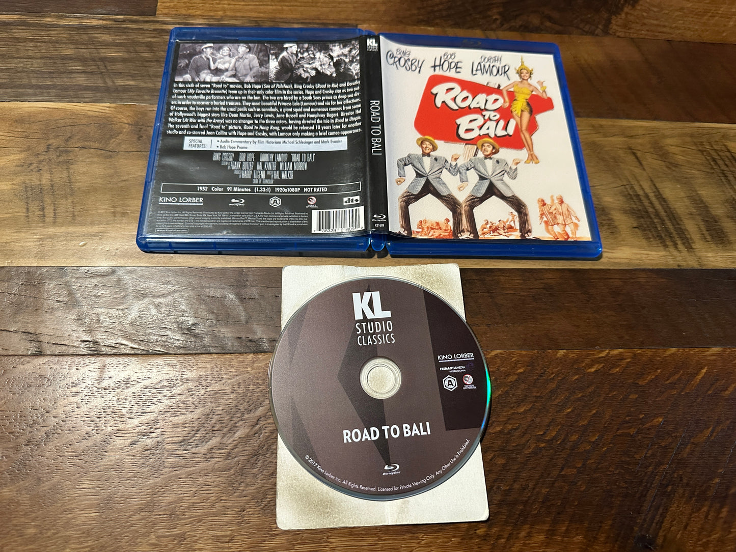 Road To Bali (Blu ray, Kino Lorber, 50’s Bing Crosby & Bob Hope Classic)