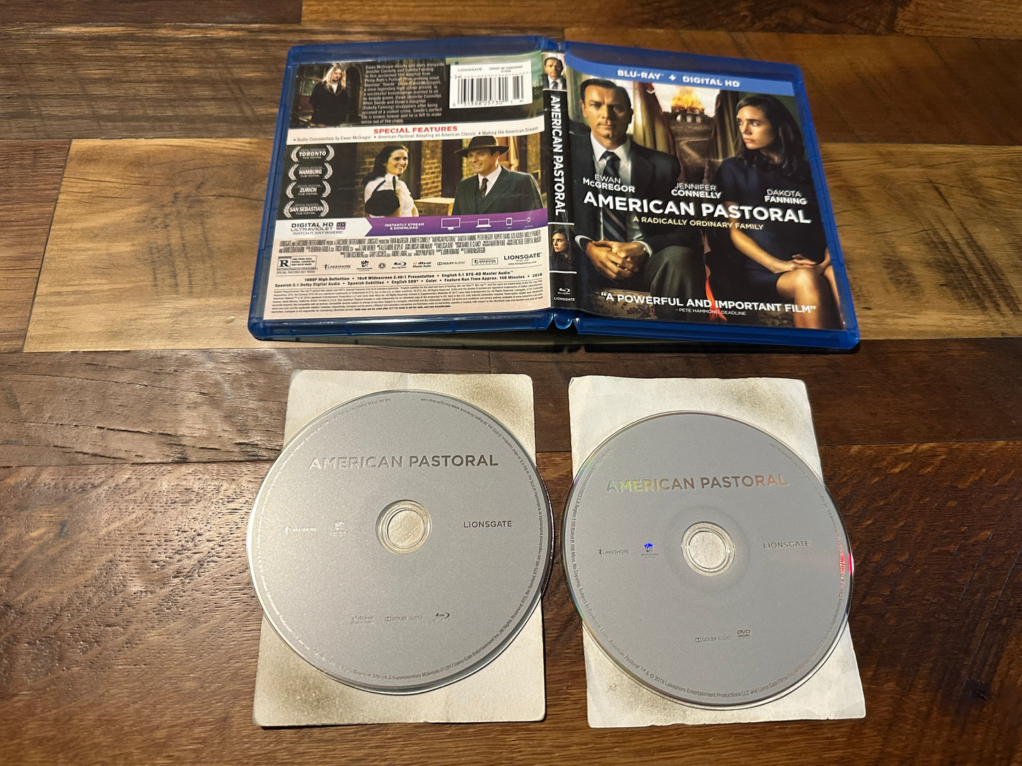 American Pastoral (Blu ray, Lionsgate, Jennifer Connelly, No Digital)