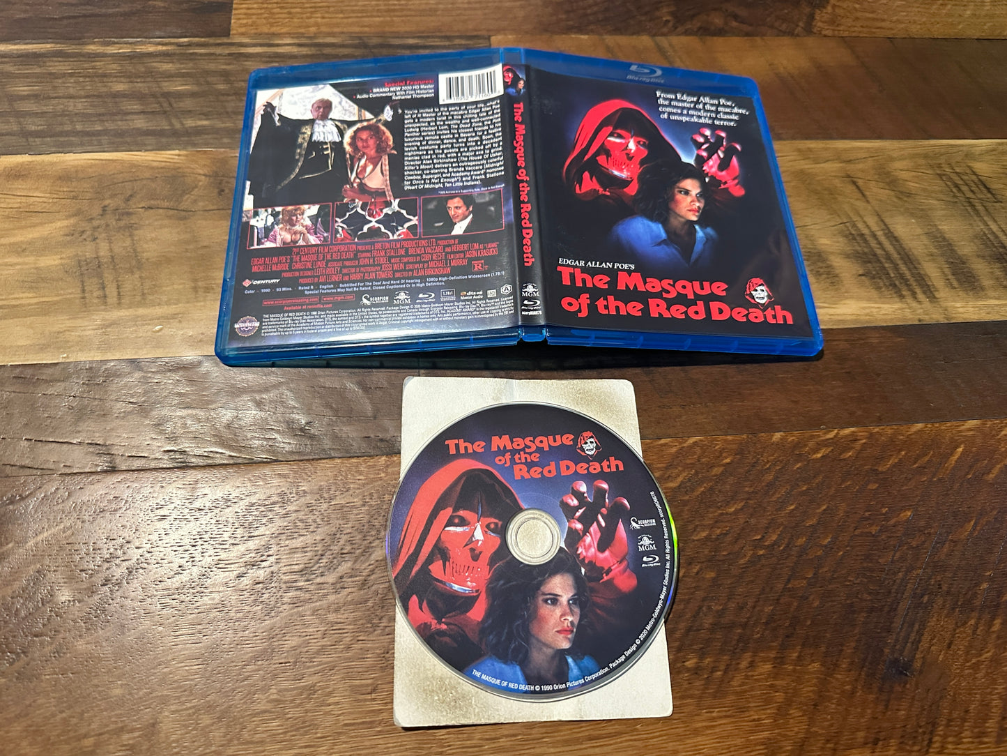 The Masque Of The Red Death (Blu ray, Scorpion Releasing, 90's Horror)