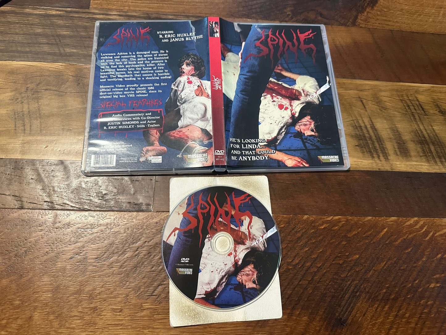 Spine (DVD, Massacre Video, 80’s Obscure Horror, John Howard)