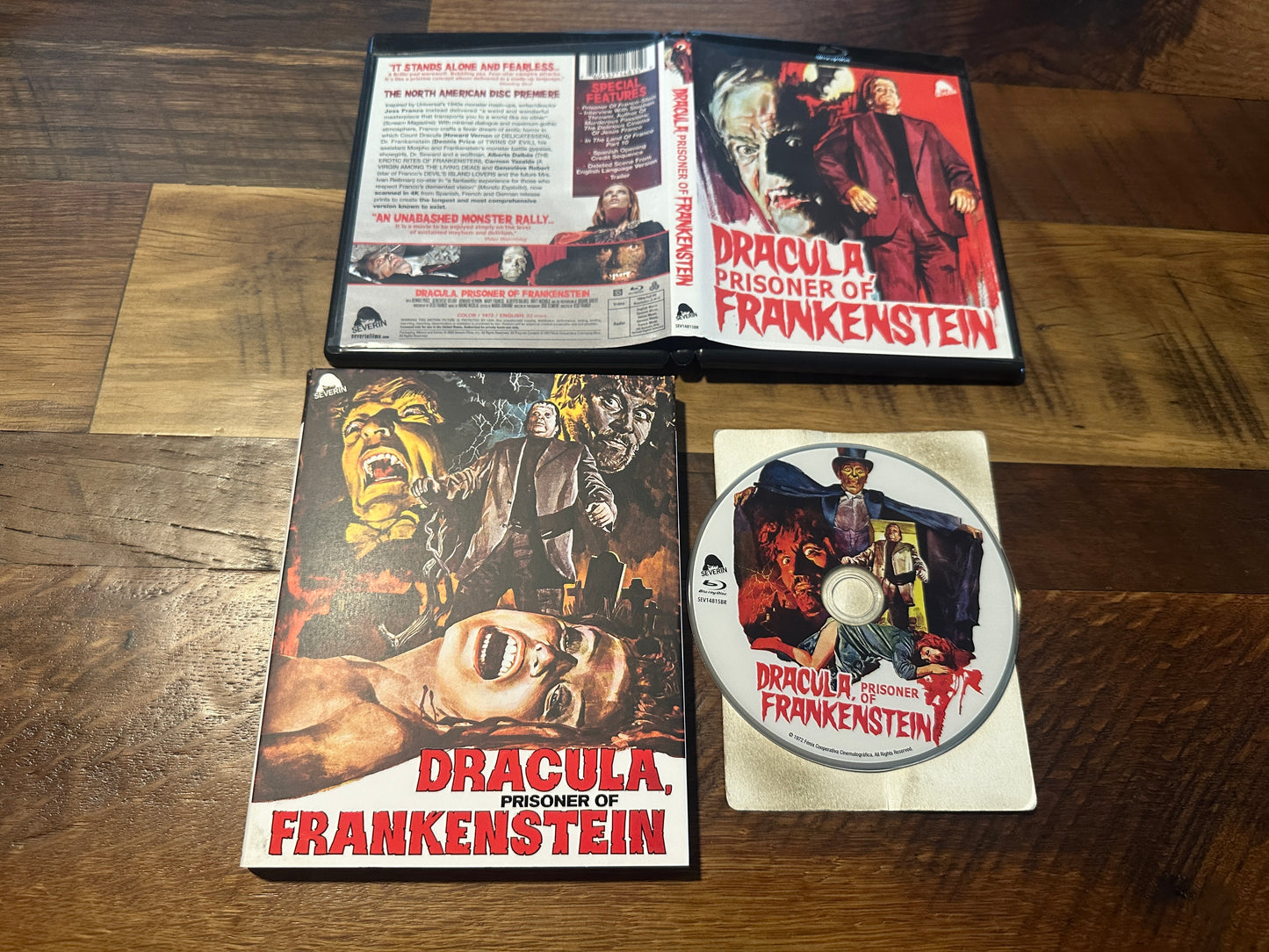 Dracula Prisoner Of Frankenstein (Blu ray, Severin Films, 70’s Classic, Slip)