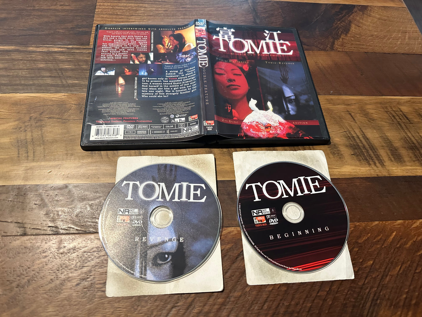 Tomie Beginning & Tomie Revenge DVD-Double Feature-Tokyo Shock-2 Disc
