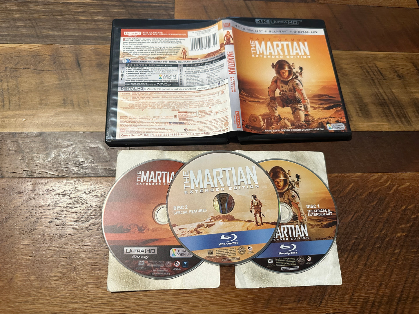 The Martian (4K Ultra HD/Blu ray, Matt Damon, 20th Century, No Digital)