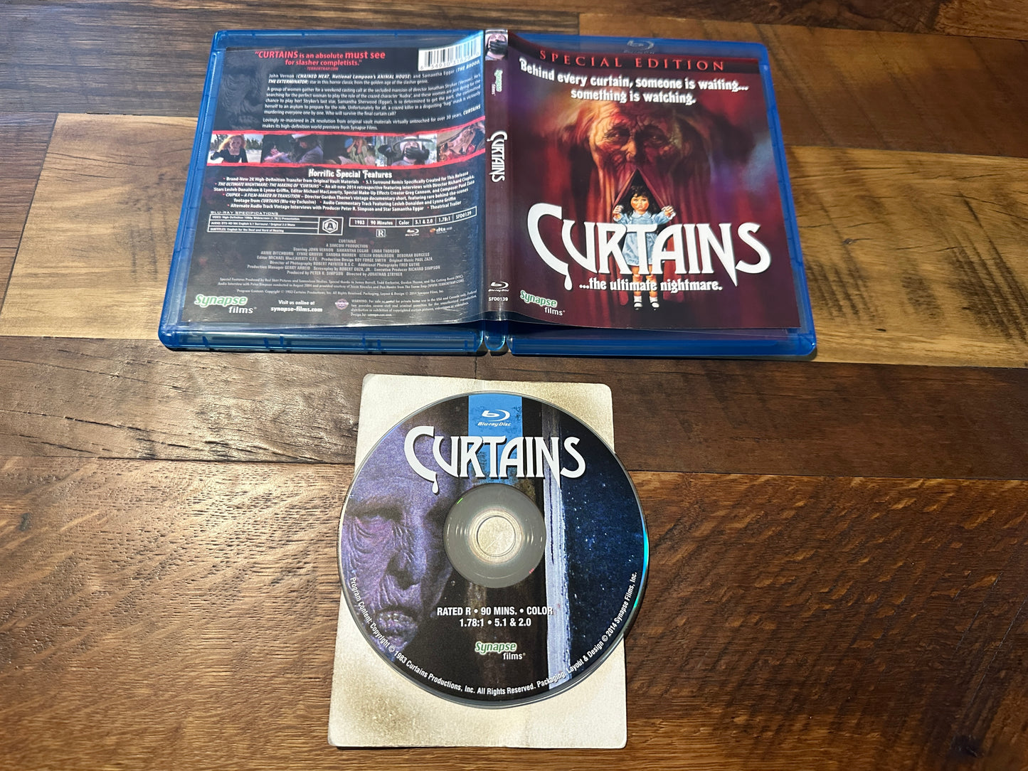 Curtains (Blu ray, Synapse Films, 80's Horror,Special Ed, Widescreen)