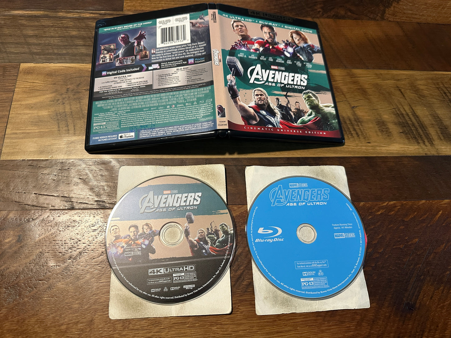 Avengers Age of Ultron (4K Ultra HD/Blu ray, Marvel, 2 Disc, No Digital)