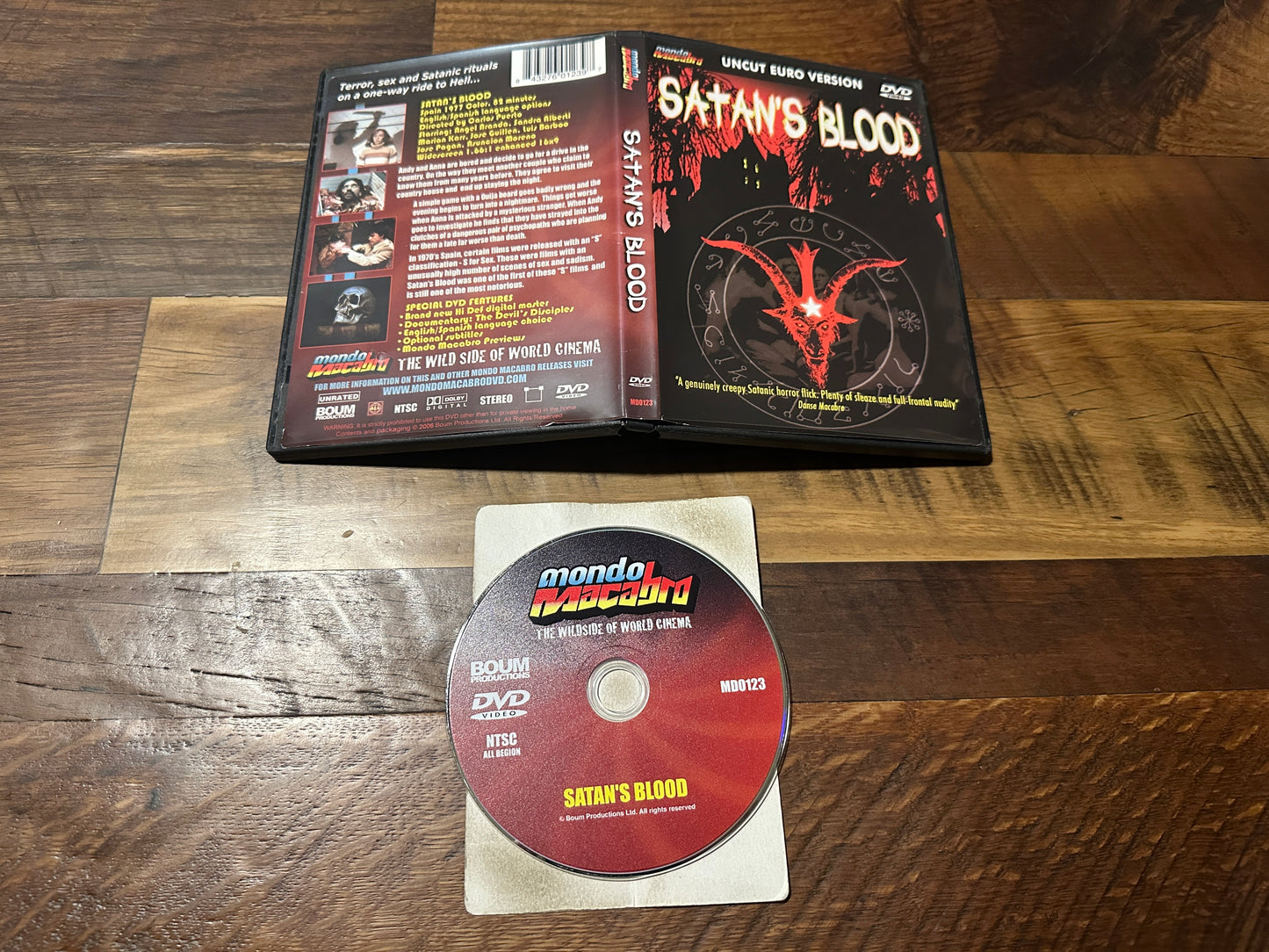 Satan’s Blood (DVD, Mondo Macabro, 70’s Horror Classic, Widescreen)