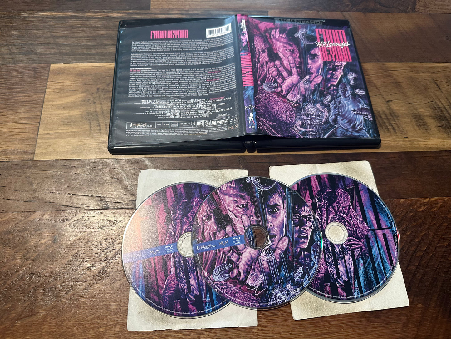 From Beyond 4K Ultra HD/ Blu ray-Vinegar Syndrome-3 Disc-80’s Horror-