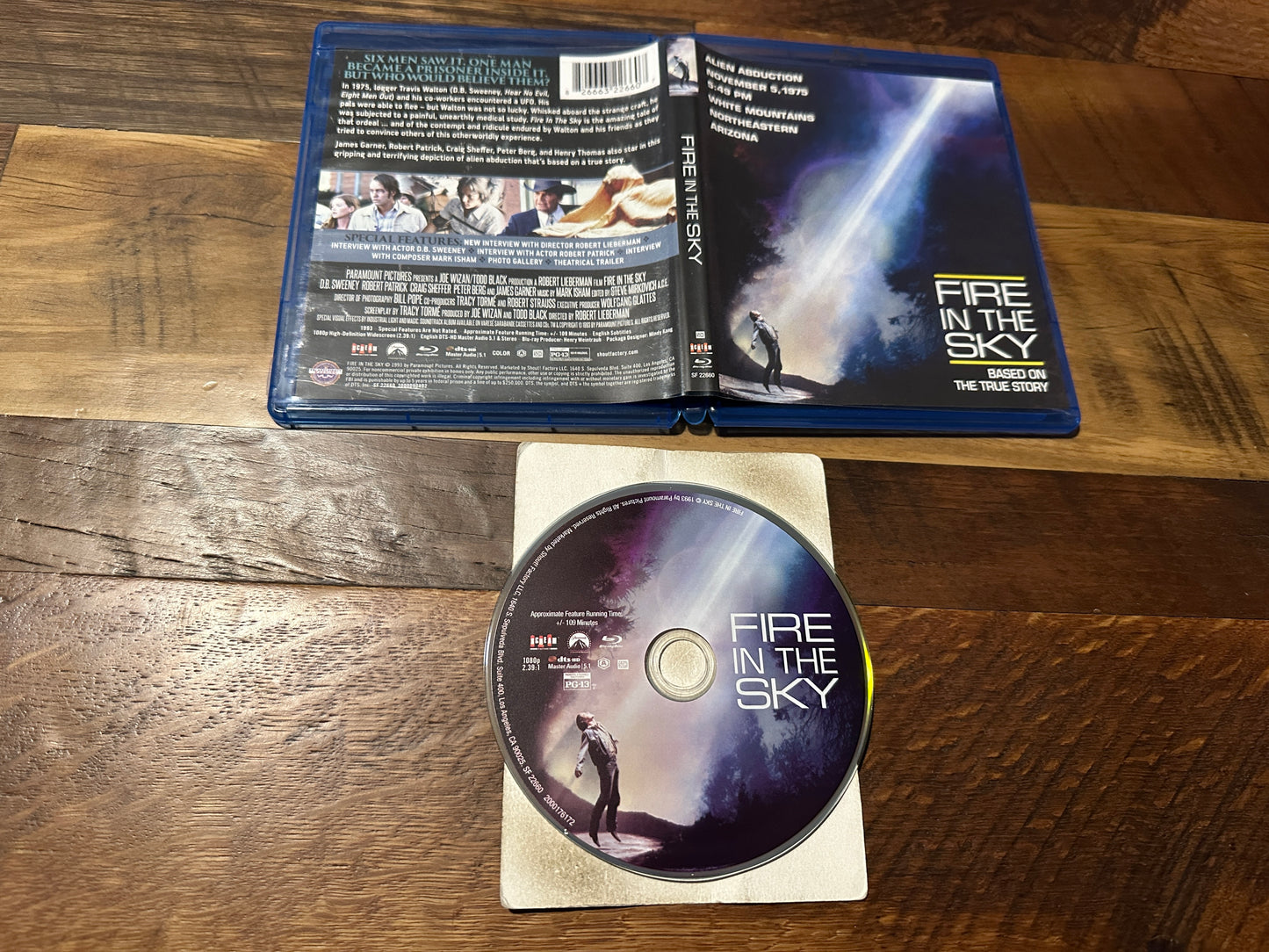 Fire In The Sky (Blu ray, Scream Factory, Based On The True Story)