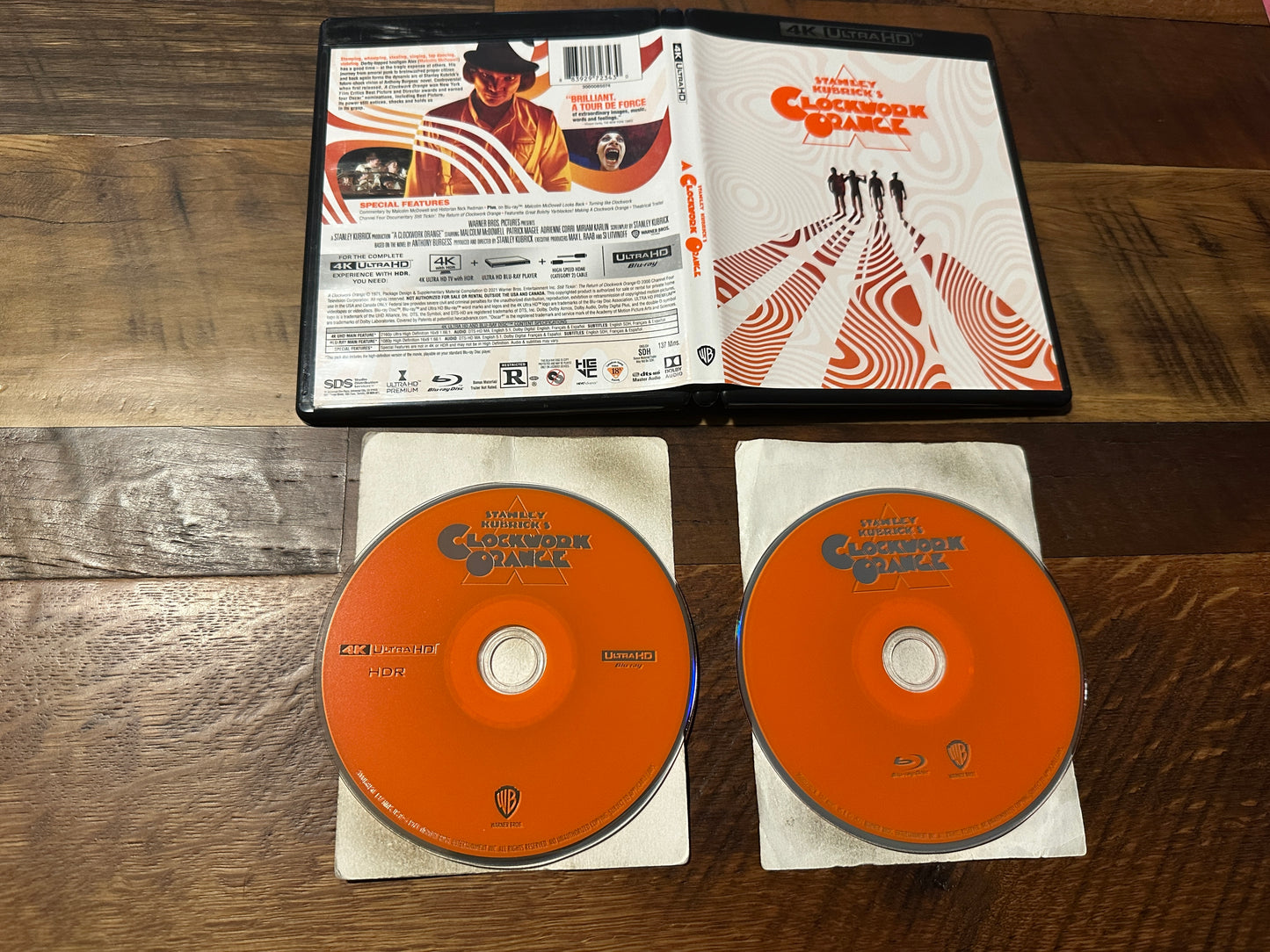 A Clockwork Orange (4K Ultra HD/Blu ray, Warner Bros, Stanley Kubrick, No Digital)
