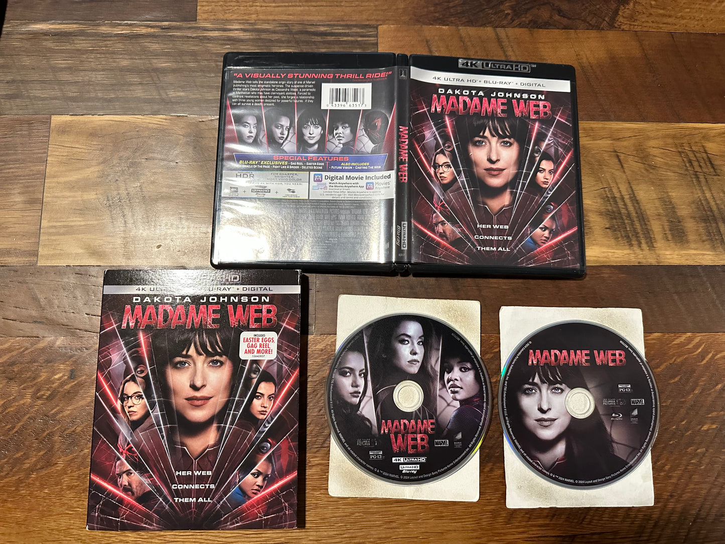 Madame Web 4K Ultra HD/Blu ray-Sony Pictures-Rare Slipcover-No Digital-