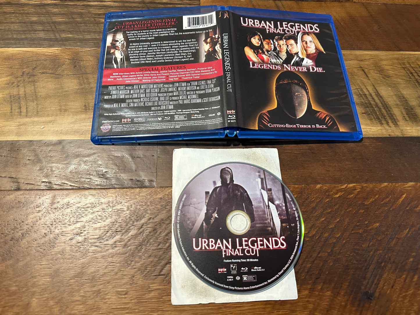 Urban Legends Final Cut Blu ray-Scream Factory-2000 Horror-Widescreen