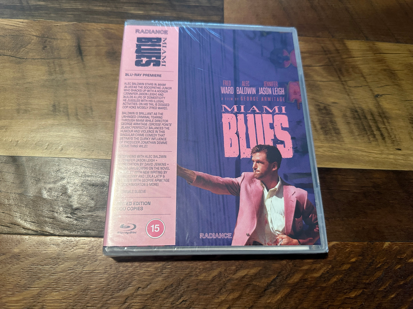 Miami Blues (Blu ray, Radiance, Region B, Limited Ed, Booklet, NEW)