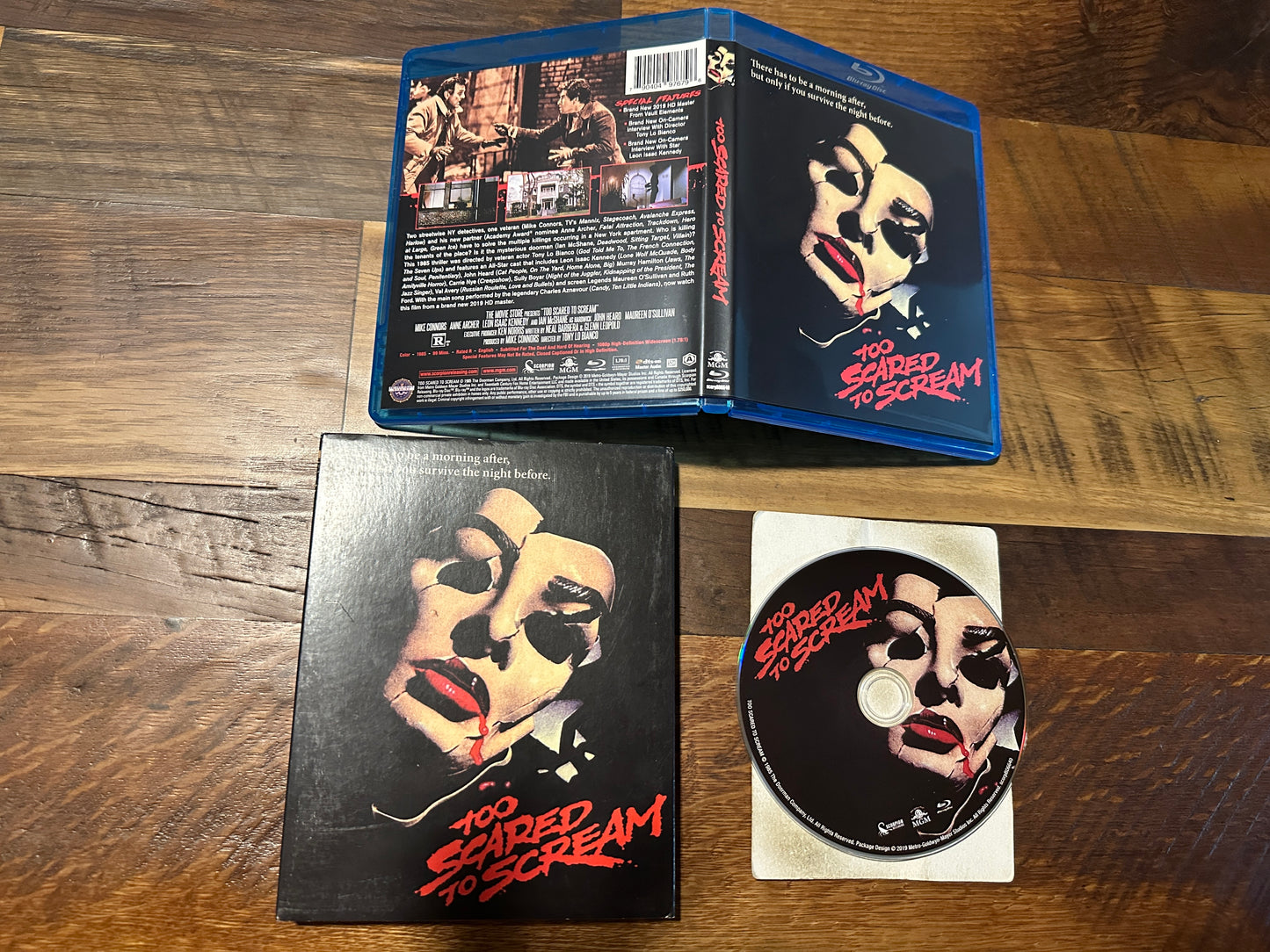 Too Scared To Scream (Blu ray, Scorpion Releasing, 80’s Horror, Slipcover)