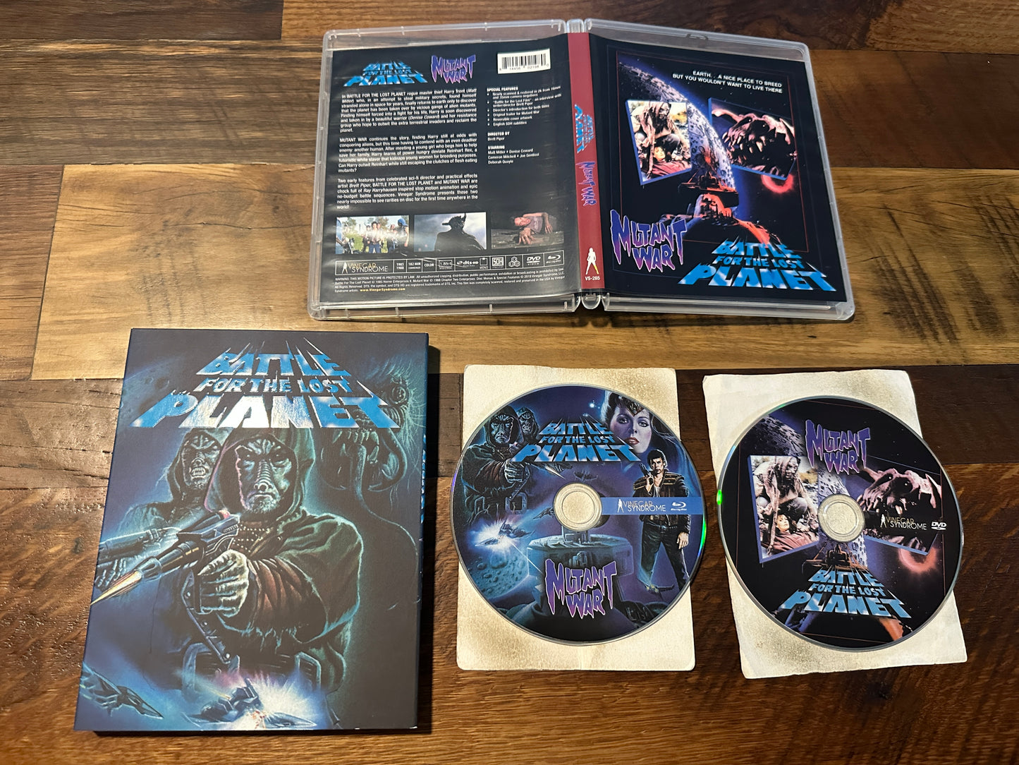 Battle For The Lost Planet & Mutant War (Blu ray, Vinegar, OG Slip)