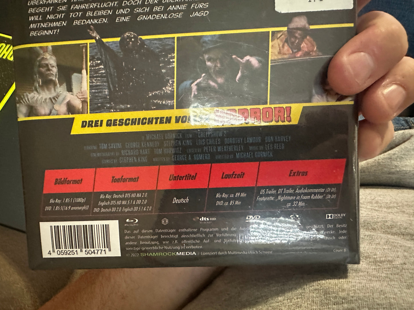 Creepshow 2 (Blu ray/DVD, Padded Mediabook,Shamrock Media, Reg B,NEW)