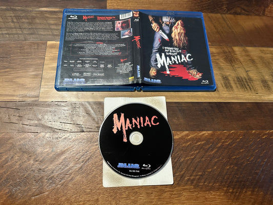 Maniac (Blu ray,Blue Underground, 80’s Joe Spinell Horror Classic, Widescreen)