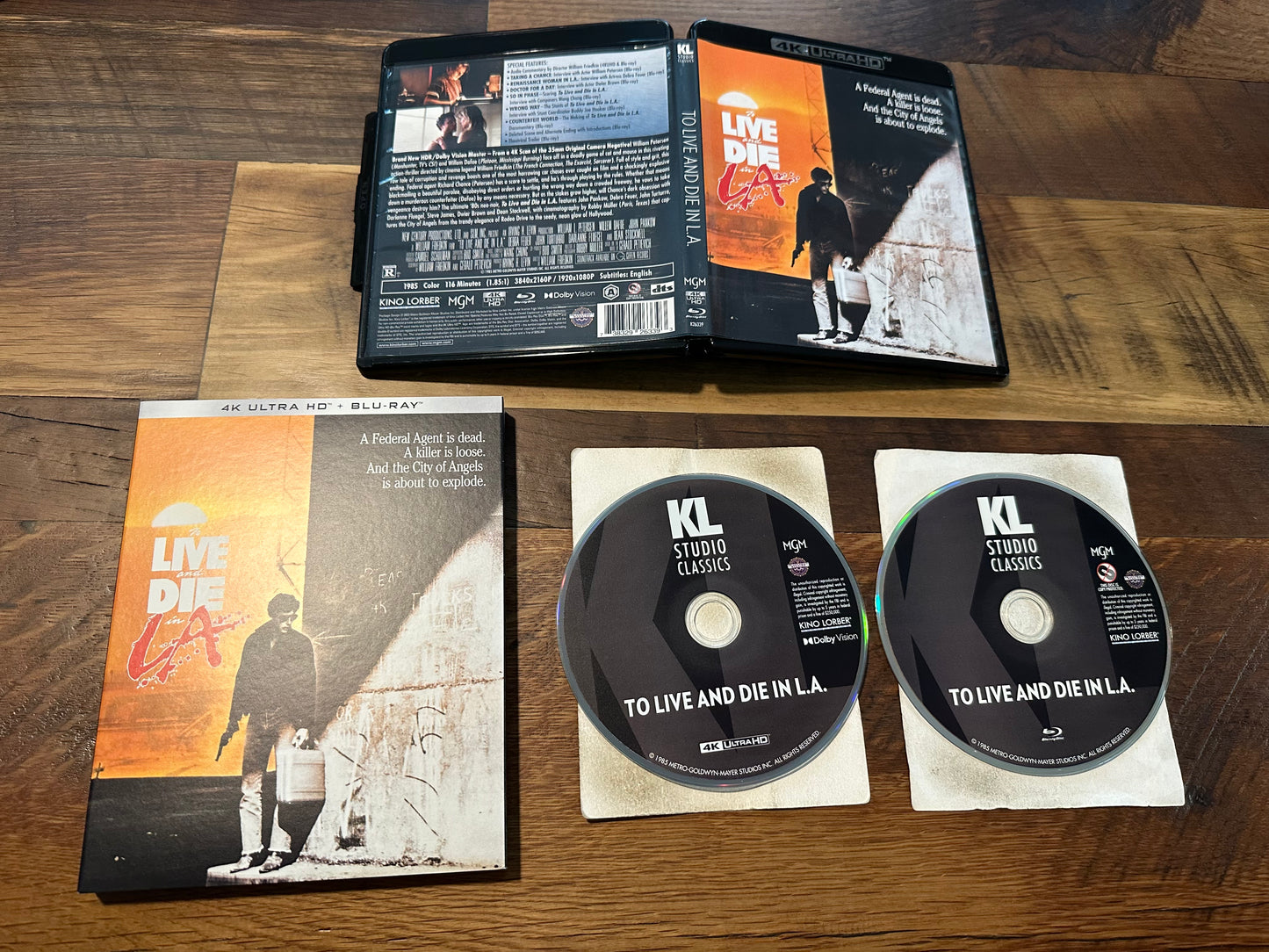 To Live And Die In L.A. 4K Ultra HD/Blu ray-Kino Lorber-OOP Slipcover-
