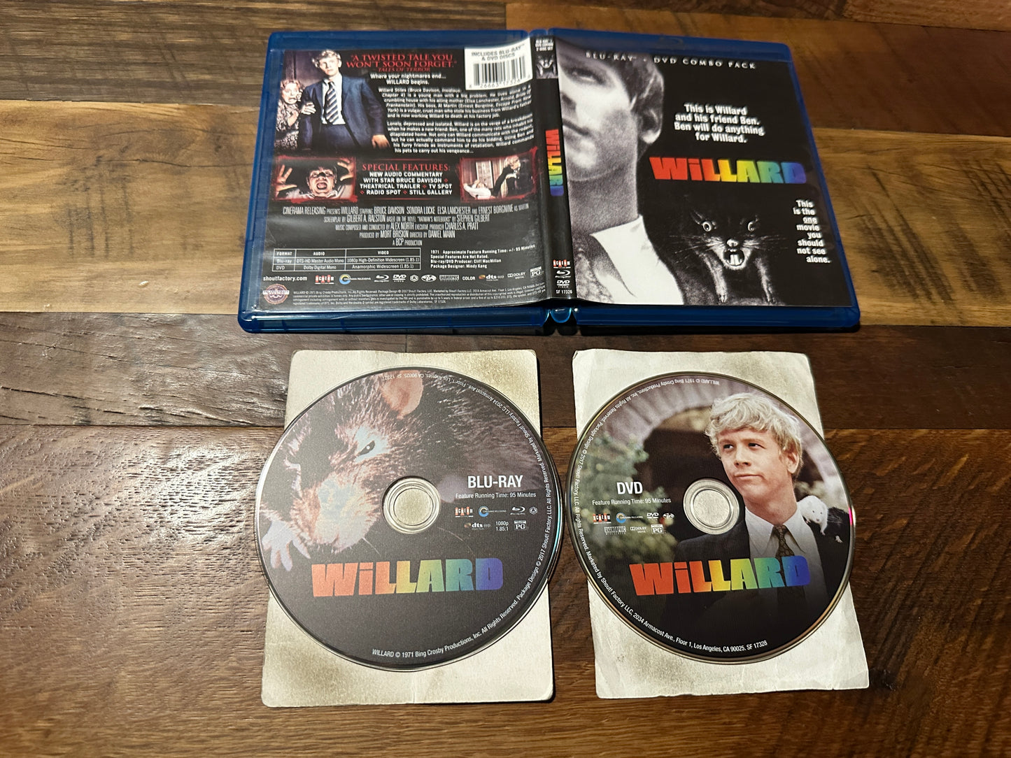 Willard 1971 (Blu ray/DVD, Scream Factory, 2 Disc, Classic Horror)