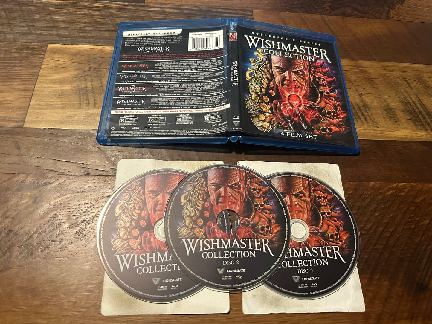 Wishmaster Collection (Blu ray, Vestron Video, 3 Disc, Classic Horror)