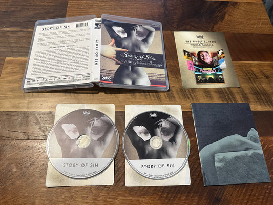Story Of Sin Blu ray/DVD-Arrow Video-Special Edition-Booklet-2 Disc