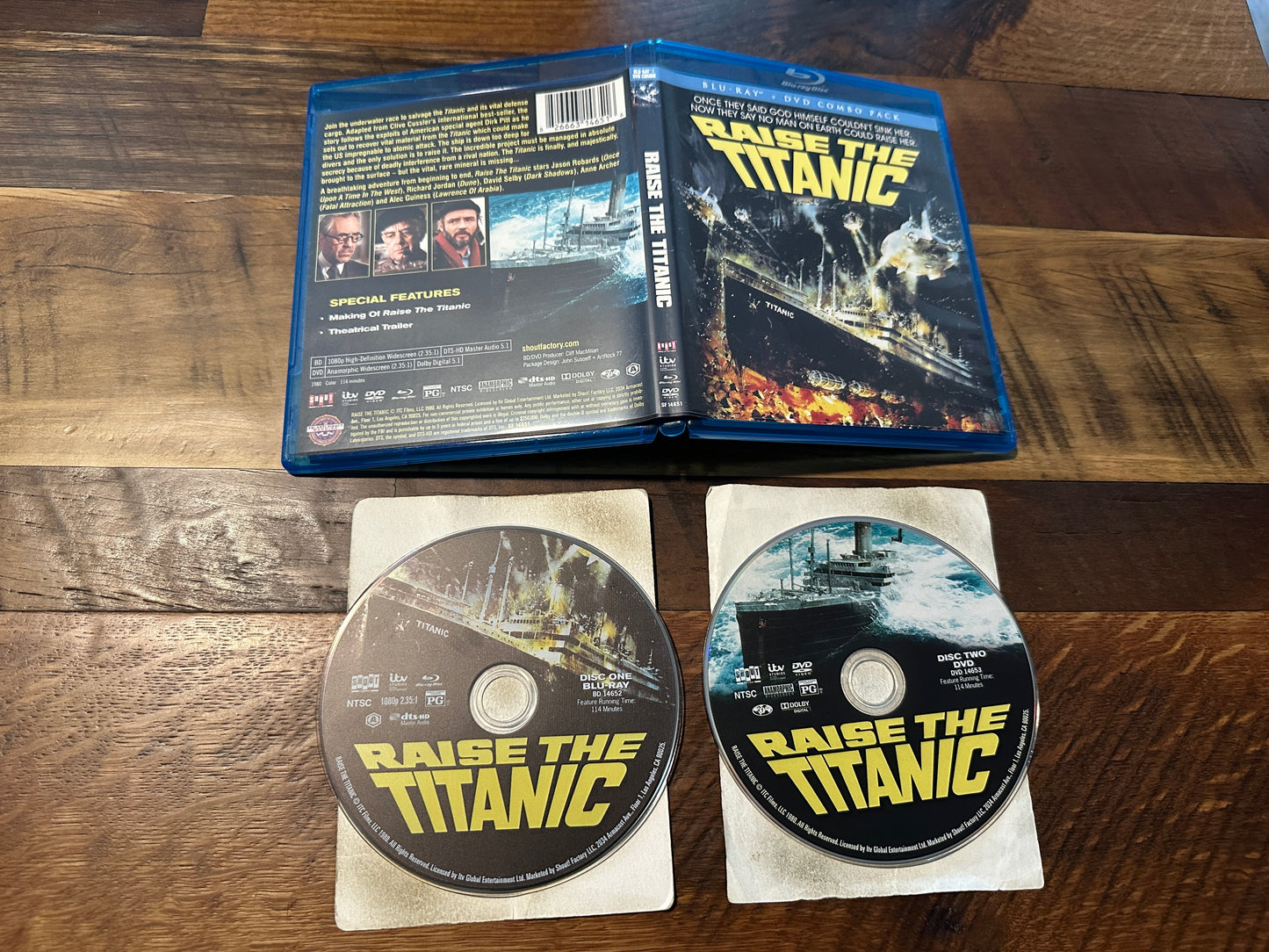 Raise The Titanic (Blu ray/DVD, 80’s Classic, Widescreen, 2 Disc)