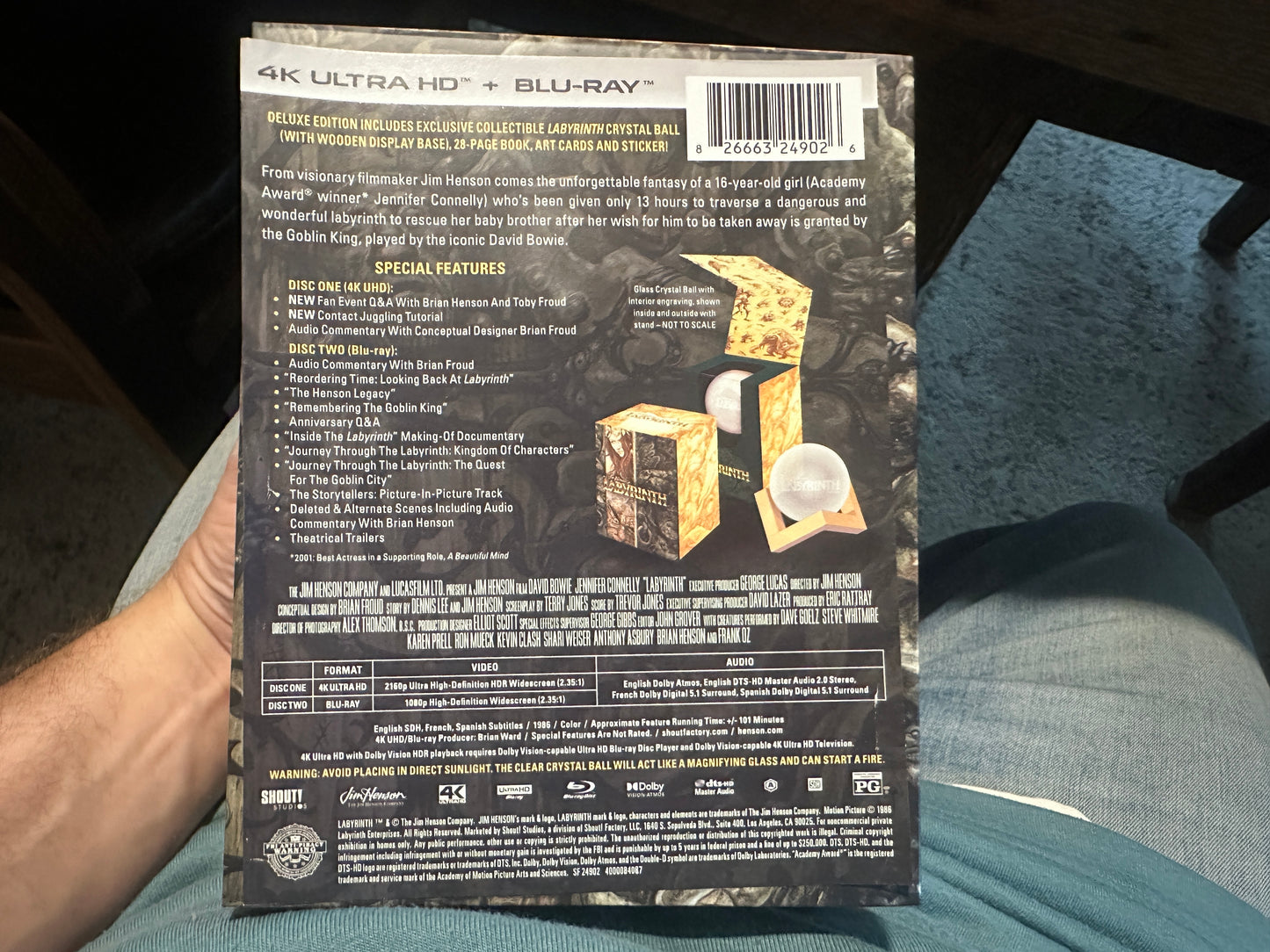 Labyrinth (4K Ultra HD, Collector’s Set, Shout Studios, Crystal Ball)