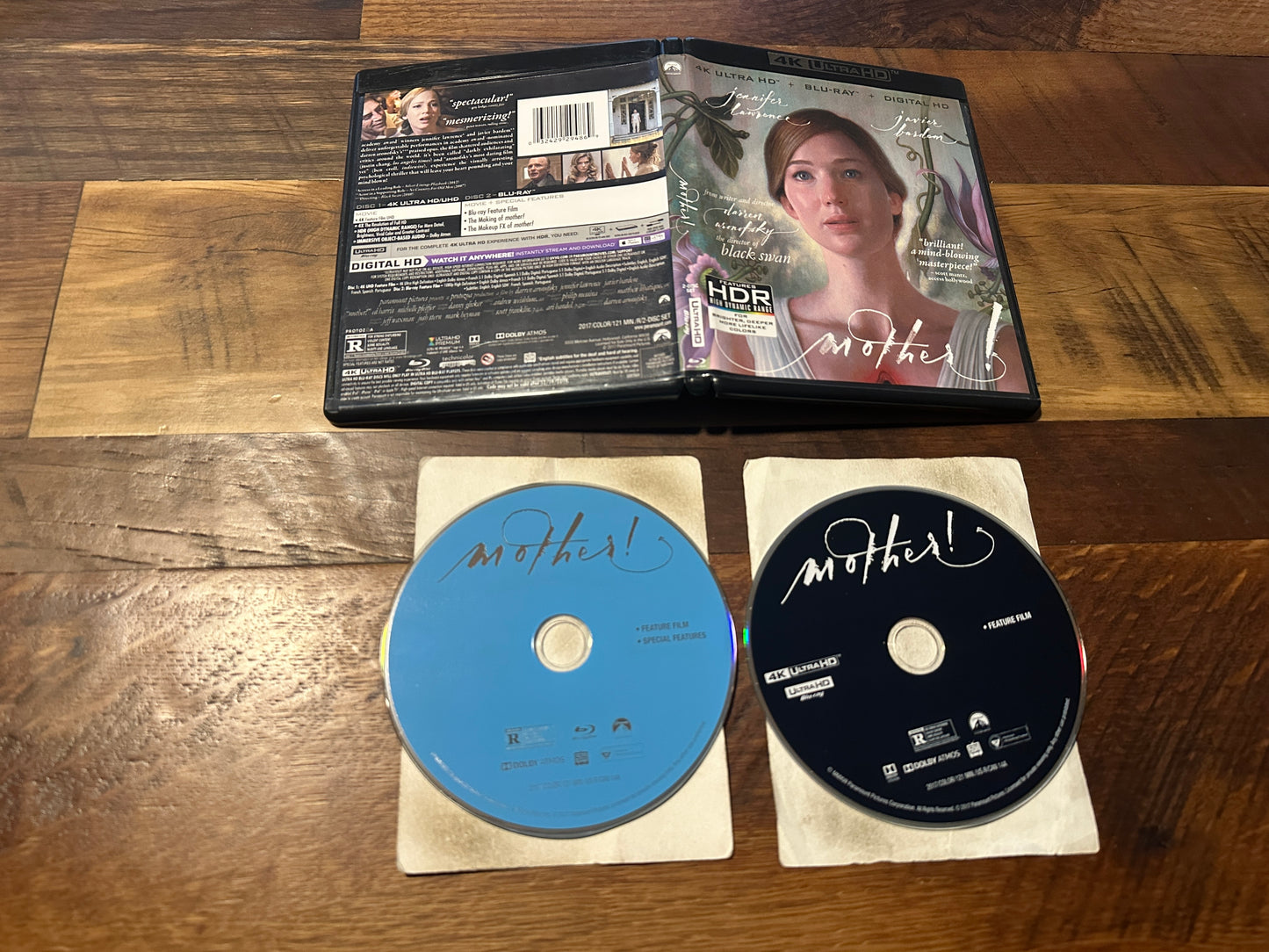 Mother! (4K Ultra HD/Blu ray, Paramount, 2017 Classic, 2 Disc, No Digital)