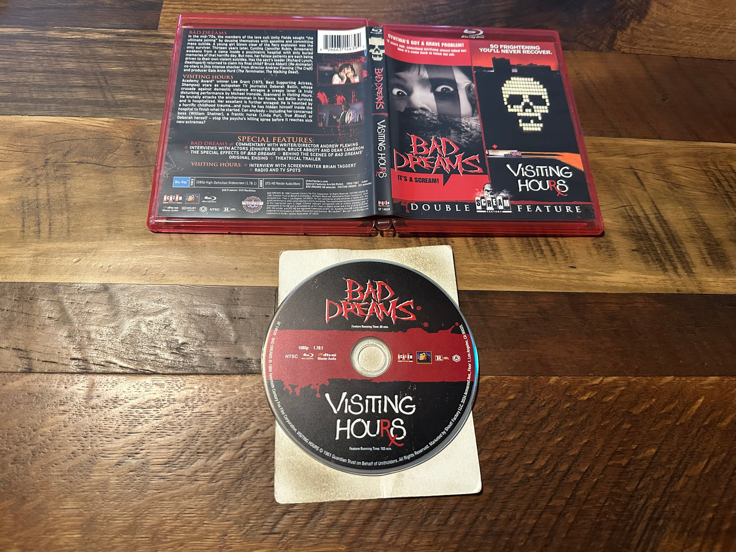 Bad Dreams & Visiting Hours (Blu ray, Scream Factory, Double Feature)