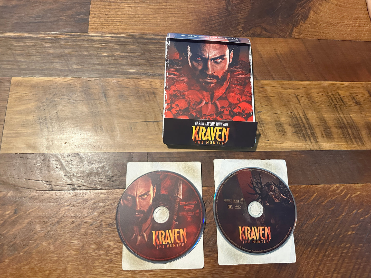 Kraven 4K Ultra HD/Blu ray-Sony Pictures-Steelbook-2 Disc-No Digital