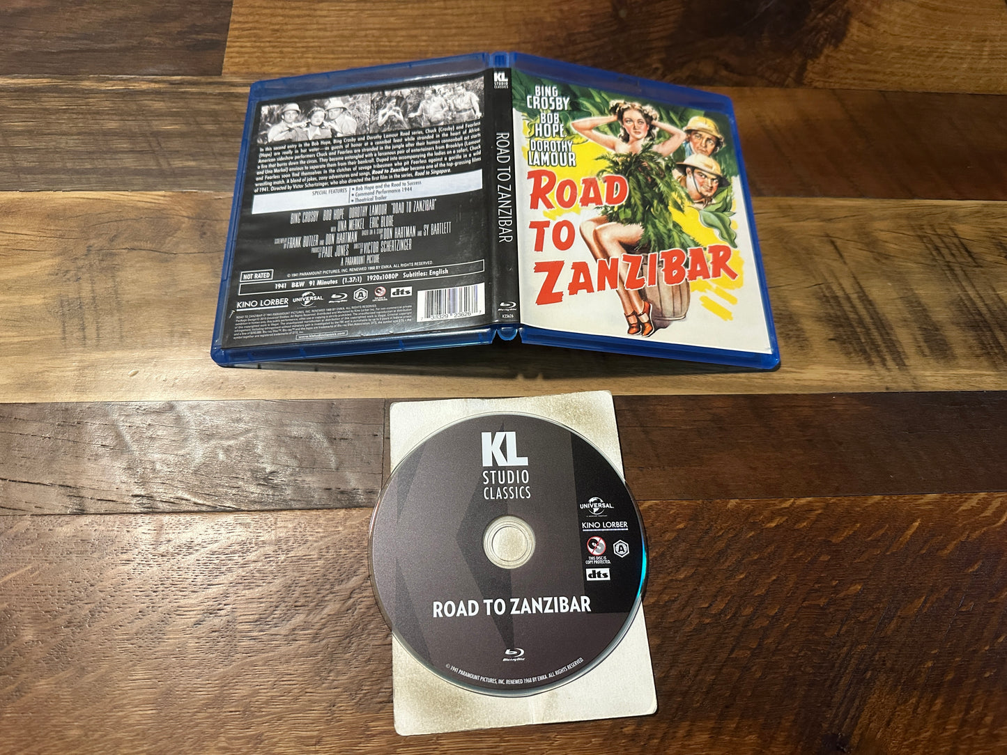 Road To Zanzibar (Blu ray, Kino Lorber, Bing Crosby 40’s Classic)