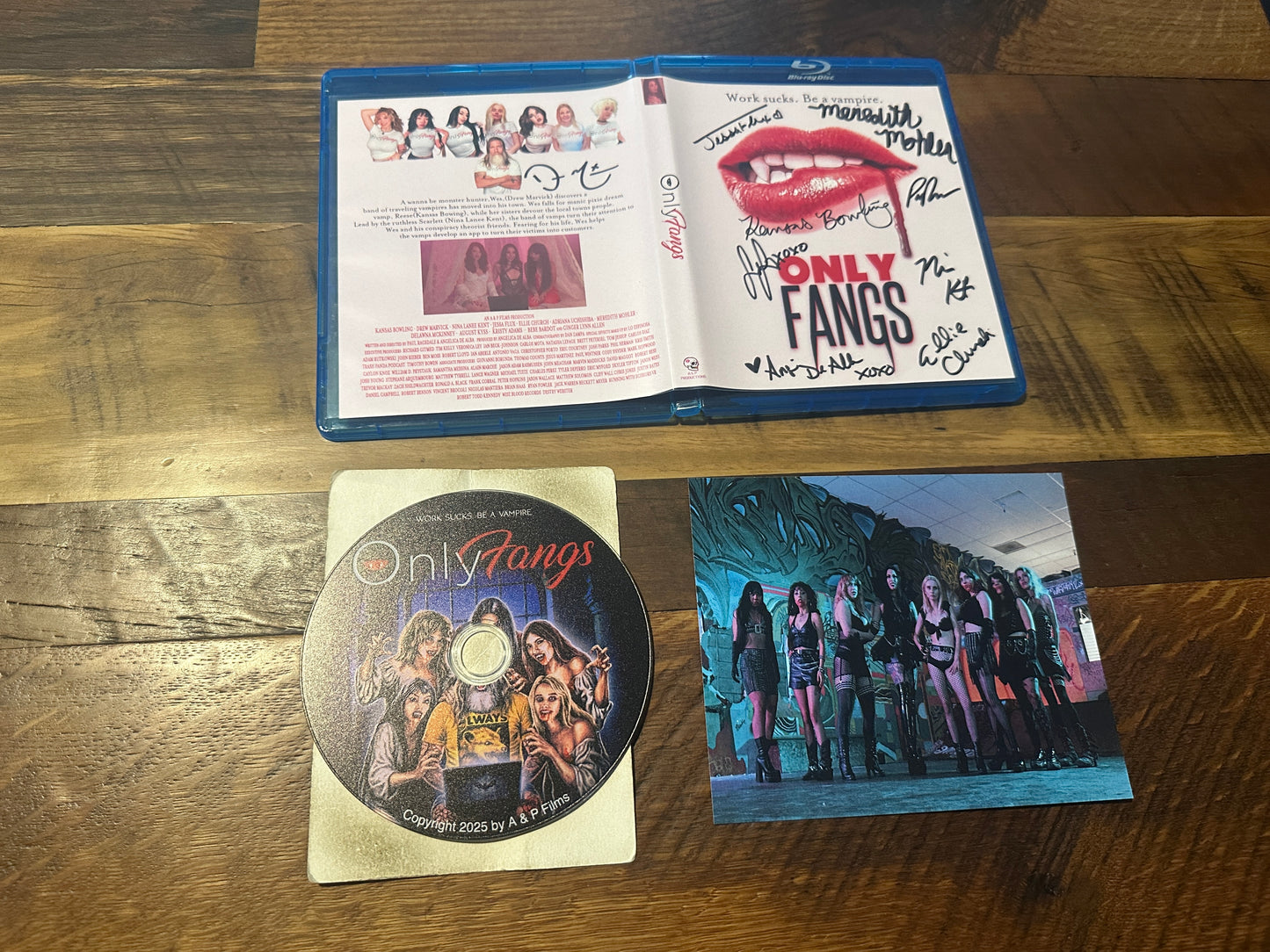 Only Fangs (Blu ray, A & P Production, Cast Signed, Vampire Horror)