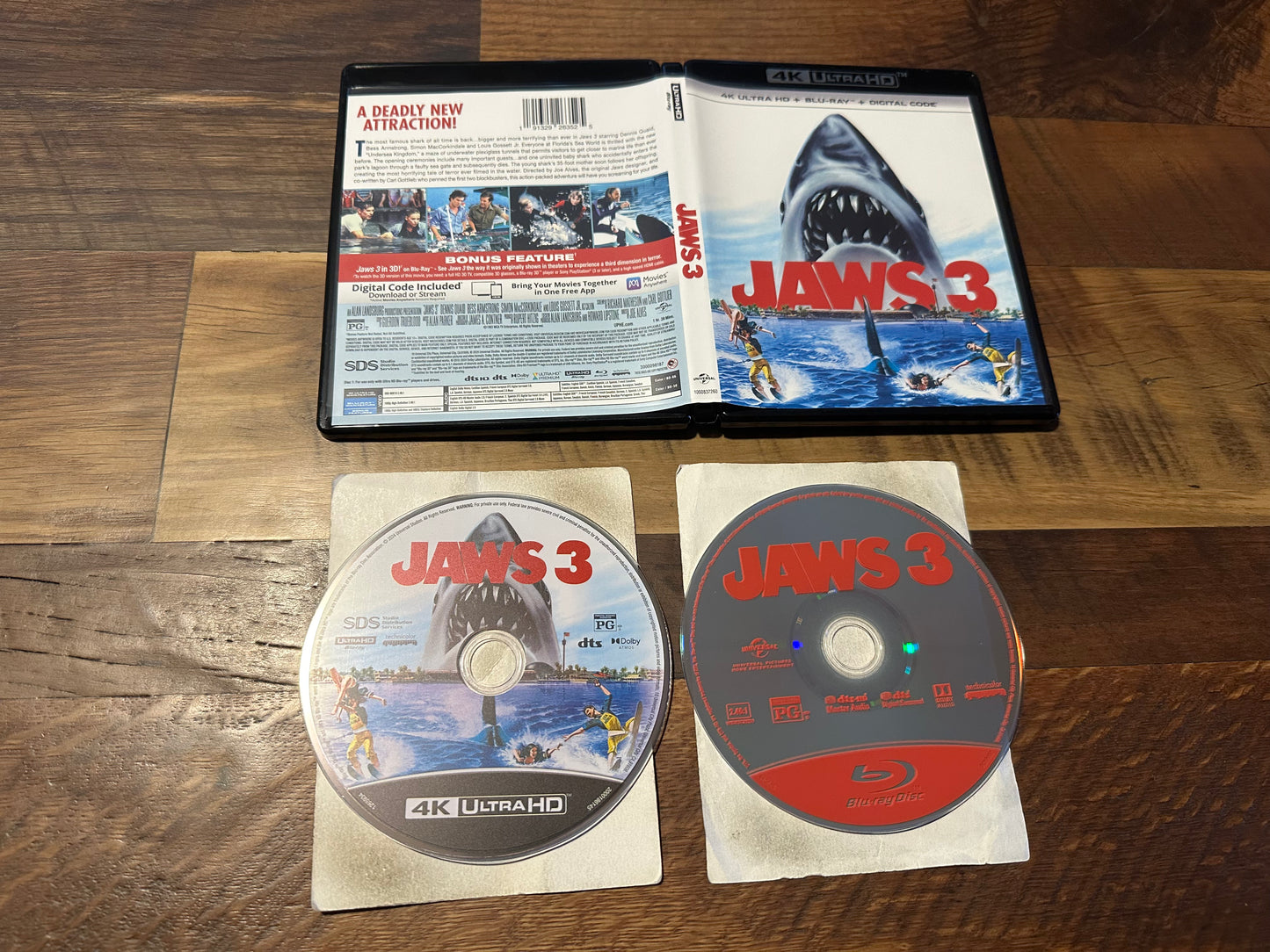Jaws 3 4K Ultra HD/Blu ray*Universal*2 Disc*Classic Horror*No Digital*